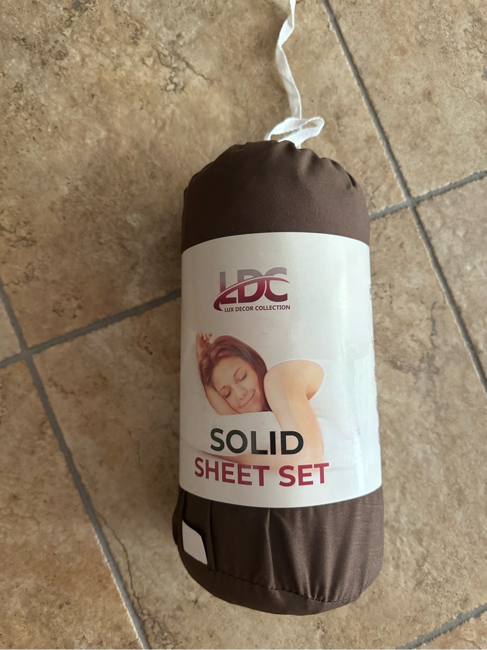 LDC Solid Sheet Set in Chocolate Brown